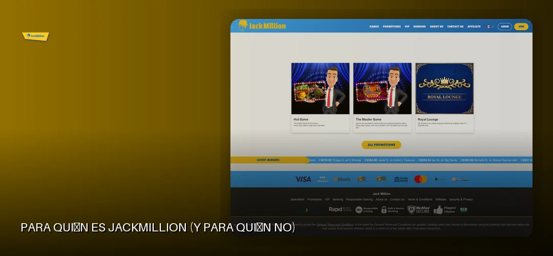 Para quién es JackMillion (y para quién no)
