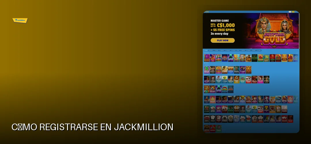 Cómo registrarse en JackMillion